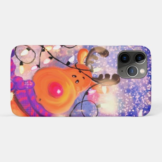 Coques Case-Mate iPhone Happy Reindeer - Joyeux Noël  (Dos (Horizontal))