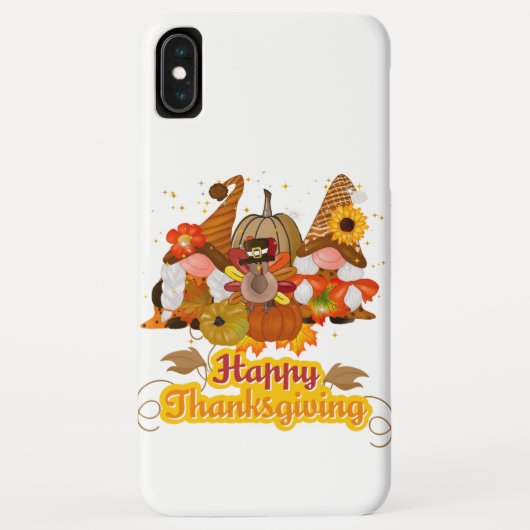 Coques Case-Mate iPhone Happy Thanksgiving Gnome (Dos)