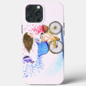 Coques Case-Mate iPhone Happy Young Girl On A Bike (Verso)