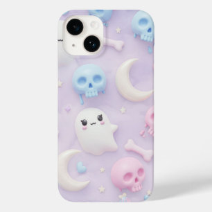 Coque Pour iPhone 14 Harajuku Style : Crânes et fantômes par Natasha Us