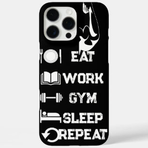 Coques iPhone 16 Pro Max Hardcore Fitness Téléphone Couvercle noir Main mus