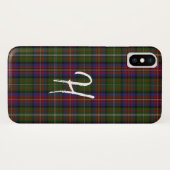 Coques Case-Mate iPhone Hargis Clan Monogrammed Tartan Plaid iPhone X Coqu (Dos (Horizontal))