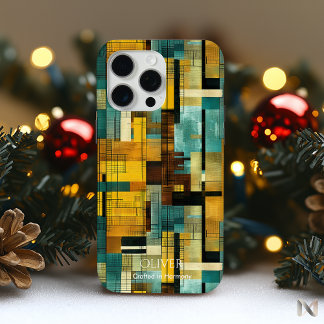 Coque iPhone 15 Pro Max Harmonie Abstraite géométrique - Terre sophistiqué