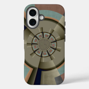 Coques iPhone 16 Harmonie de couleurs abstraites modernes Art graph