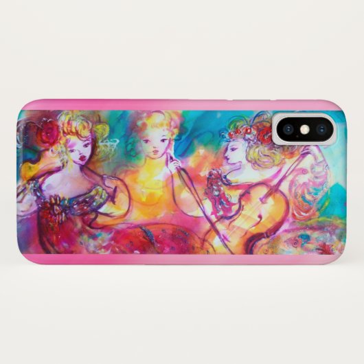 Coques Case-Mate iPhone HARMONIE TRIO MUSIQUE PRINTEMPS CONCERT Rose (Dos (Horizontal))
