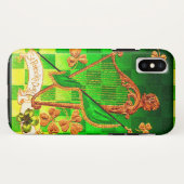 Coques Case-Mate iPhone HARPE IRLANDAISE, TRÈFLES VERTS DORÉS Fête de la S (Dos (Horizontal))