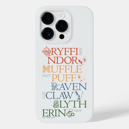 Coques Case-Mate iPhone HARRY POTTER™ | Délicat Sketch HOGWARTS™ Maisons (Verso)