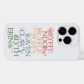 Coques Case-Mate iPhone HARRY POTTER™ | Délicat Sketch HOGWARTS™ Maisons (Verso (horizontal))