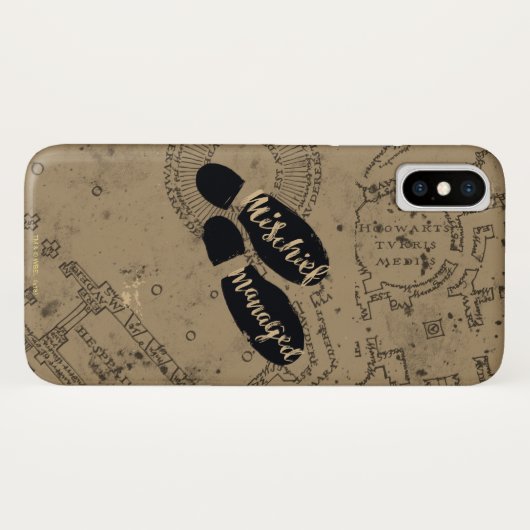 Coques Case-Mate iPhone Harry Potter| Empreintes de la carte MISCHIEF MANA (Dos (Horizontal))