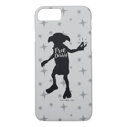 Coques Case-Mate iPhone Harry Potter | "Free Dobby" Silhouette Typographie (Dos)