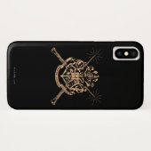 Coques Case-Mate iPhone Harry Potter | Hogwarts Crossed Wands Crest (Dos (Horizontal))