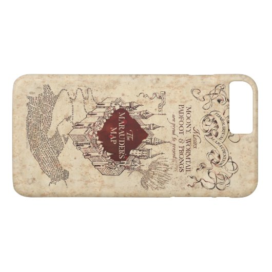 Coques Case-Mate iPhone Harry Potter Spell | Carte de Marauder (Dos (Horizontal))