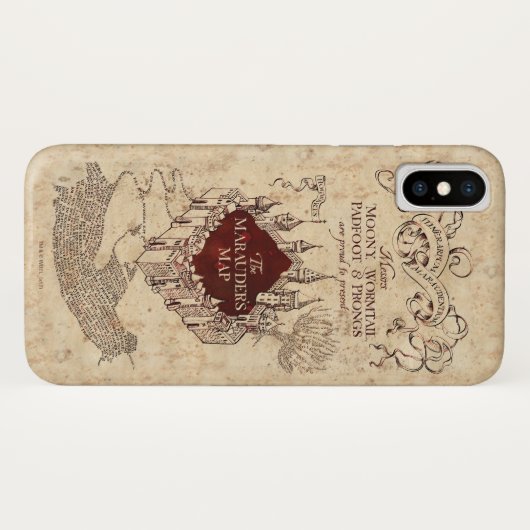 Coques Case-Mate iPhone Harry Potter Spell | Carte de Marauder (Dos (Horizontal))