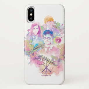 Coque iPhone X Harry Potter Spell   Harry, Hermione, & Ron Waterc