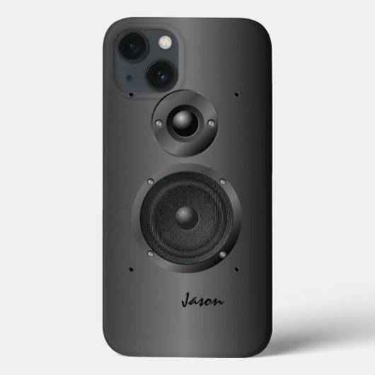 Coques Case-Mate iPhone Haut-parleur de musique noire (Verso)