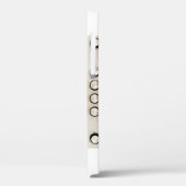 Coques Case-Mate iPhone Haut-parleurs rétro : brun, blanc isolé. (Verso / Gauche)