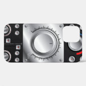 Coques Case-Mate iPhone Haut-parleurs rouges avec amplificateur et boutons (Verso (horizontal))