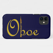 Coques Case-Mate iPhone Hautbois d'or (Dos (Horizontal))
