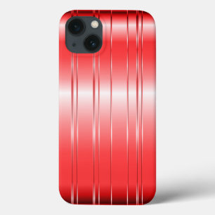 Etui iPhone 13 Haute technologie Metallic Red Stripes Design