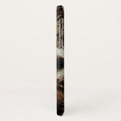 Coques Case-Mate iPhone Hauteur de la chouette avec yeux orange (Dos/Gauche)