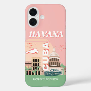 Coques iPhone 16 Havana Cuba Retro Art Vintage