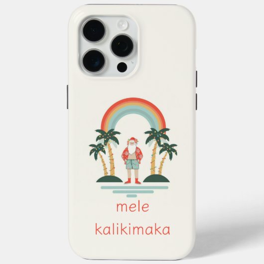 Coques Case-Mate iPhone Hawaïen/arc-en-ciel/Palms Père Noël (Verso)