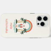 Coques Case-Mate iPhone Hawaïen/arc-en-ciel/Palms Père Noël (Verso (horizontal))