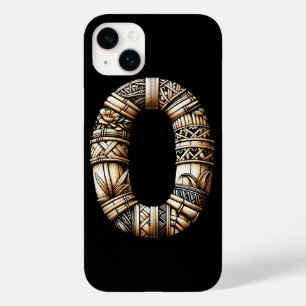 Coque Pour iPhone 14 Plus Hawaïen Polynésien Lettre Aloha O Initiale Personn