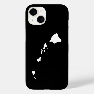 Coque Pour iPhone 14 Hawaii en blanc et noir