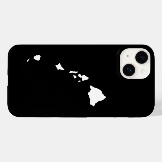 Coques Case-Mate iPhone Hawaii en blanc et noir (Verso (horizontal))