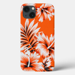 iPhone 13 Case Hawaiian Hibiscus Flower Background