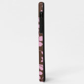 COQUES Case-Mate iPhone HAWAIIAN HULA (HIBISCUS) BROWN/PINK (Dos/Gauche)