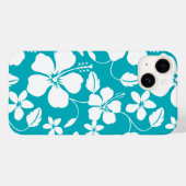 COQUES Case-Mate iPhone HAWAIIAN HULA (HIBISCUS) TURQUOISE (Verso (horizontal))