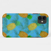 Coques Case-Mate iPhone Hawaiian Pineappy Navy Blue (Dos (Horizontal))