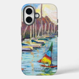 Coques iPhone 16 Hawaiian Waikiki Yacht Club avec vue sur Diamond