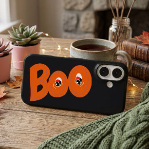 Coques iPhone 16 Hé Boo Est-ce que je t'ai trop fait peur Typograph