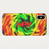 Coques Case-Mate iPhone HÉ teinture à cravate brûlant flammes (Dos (Horizontal))
