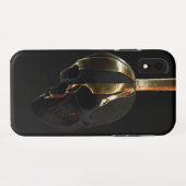 Coques Case-Mate iPhone Head of a golden black structure (Dos (Horizontal))