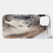 Coques Case-Mate iPhone Headshot islandais blanc de cheval (Verso (horizontal))