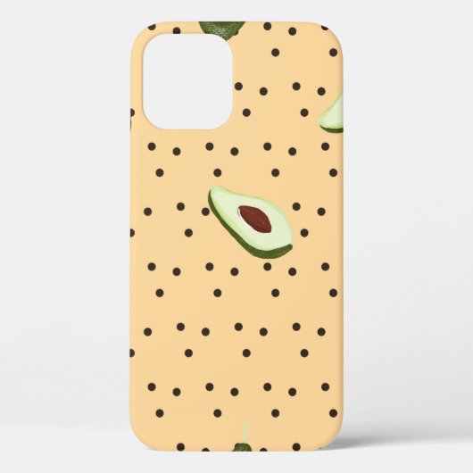 Coques Case-Mate iPhone Healthy foods. Seamless avocado pattern, avocado (Verso)