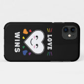Coques Case-Mate iPhone Heart Face Love gagne le Gay pride LGBTQ (Dos (Horizontal))