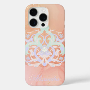 Coques iPhone 16 Pro Heart Garden - Art Floral Bleu et Vert