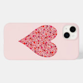 Coques Case-Mate iPhone Heart Shape Crimson Polka (Verso (horizontal))