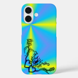 Coques iPhone 16 Heart with Flower and Butterfly