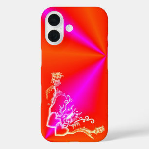 Coques iPhone 16 Heart with Flower and Butterfly