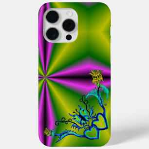 Coque iPhone 15 Pro Max Heart with Flower and Butterfly