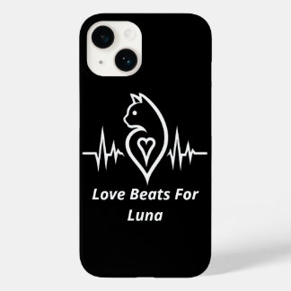 Coque Pour iPhone 14 Heartbeat Chat - Personnalisé Pet Love