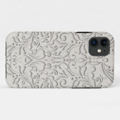 Coques Case-Mate iPhone HeartyChic Lin naturel Damask Coeur (Dos (Horizontal))