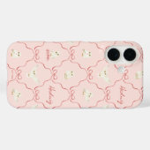 Coques Case-Mate iPhone Hedwig Pink Ribbon Pattern (Verso (horizontal))