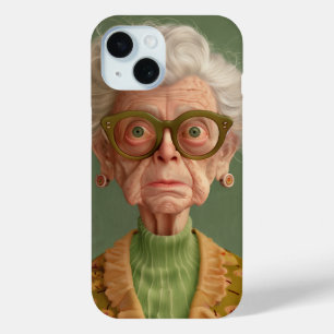 Coque Pour iPhone 15 Hein ? Portrait Grandma